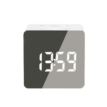 Load image into Gallery viewer, Digital Alarm Clock Desk Table Clock  3 Alarm Sounds Adjustable Volume Easy Digital Alarm Clock for Kids and Adults Compact Desk &amp; Shelf Clocks for Bedroom Curved LED Screen Alarm Clocks For Kid Bedroom Temperature Snooze Function Home Decor Watch
