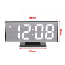 Load image into Gallery viewer, Digital Alarm Clock LED Digital Display Dual Alarm with USB Charger Port 0-100 Dimmer for Seniors Simple Bedside Big Number Alarm Clocks for Bedrooms LED Mirror Electronic Alarm Clocks Large LCD Display Digital Table Clock with Calendar Temperature
