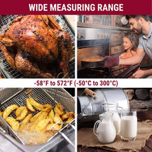 Load image into Gallery viewer, Digital Read Meat Thermometer Best Waterproof Thermometer for Kitchen Cooking Food BBQ Grill And Oil Deep Fry Candy  Kitchen Cooking Food Thermometer With Backlight Magnet For Deep Fry Grill Smoker Thermometer
