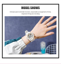 Load image into Gallery viewer, Digital Watches For Women School Girl Student  Transparent Color Water Resistent Silicone Strap Stopwatch Alarm Countdown Dual Time Ultra Super Wide-Angle Display Digital Wrist Watches For Men Women
