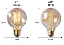 Load image into Gallery viewer, Dimmable Light Bulb Retro Vintage Edison Bulb Incandescent Ampoule Bulbs Vintage Edison Lamp Retro Light Vintage Bulbs Modern Style Square Spiral Filament Incandescent Light
