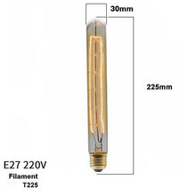 Load image into Gallery viewer, Dimmable Light Bulb Retro Vintage Edison Bulb Incandescent Ampoule Bulbs Vintage Edison Lamp Retro Light Vintage Bulbs Modern Style Square Spiral Filament Incandescent Light
