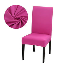 Load image into Gallery viewer, Dining Room Chair Cover Spandex Elastic Stretch Slipcover For Chairs Kitchen Hotel Banquet Sure Fit Home Décor Stretch Short Dining Room Chair One Piece Slipcover Form Fit Polyester/Spandex Machine Washable

