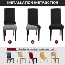 Load image into Gallery viewer, Dining Room Chair Cover Spandex Elastic Stretch Slipcover For Chairs Kitchen Hotel Banquet Sure Fit Home Décor Stretch Short Dining Room Chair One Piece Slipcover Form Fit Polyester/Spandex Machine Washable
