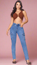 Load image into Gallery viewer, Porland 100% Authentic Colombian Push Up Cargo Pockets Jeans
