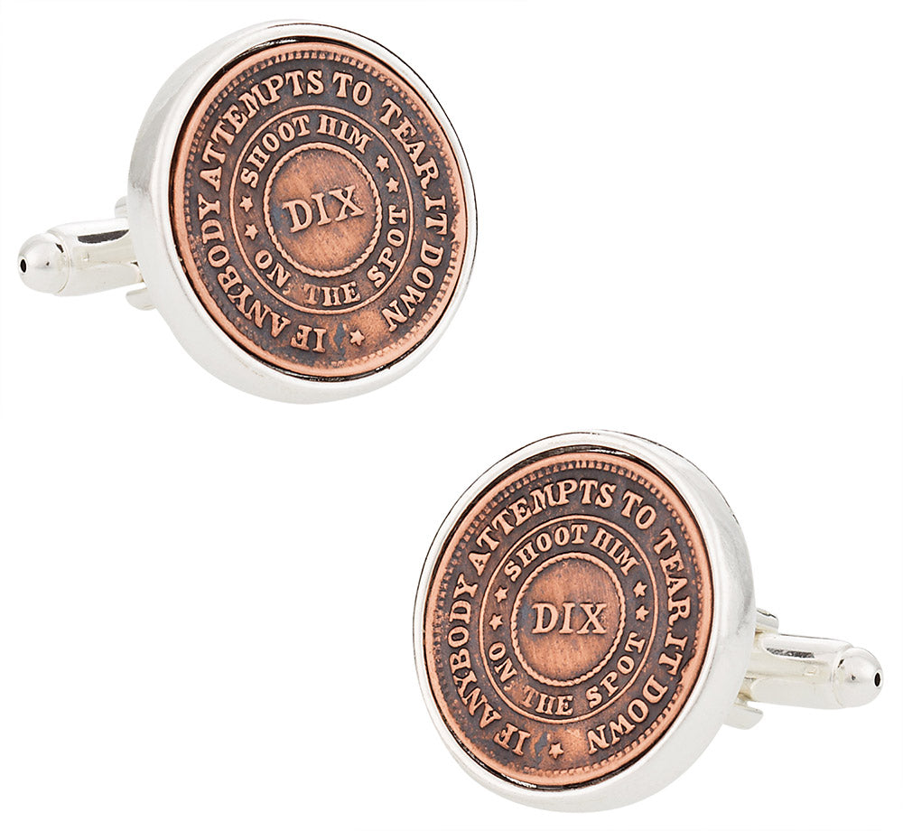 Dix Token Civil War Cufflinks
