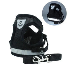 Load image into Gallery viewer, Dog Harness and Leash Set For  Small Medium Dogs Nylon Mesh Puppy Cat Harnesses Vest Reflective Walking Lead Leash Puppy Harness and Leash No Pull Adjustable Reflective Harness with Soft Mesh for Puppies and Small Dogs
