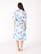 Load image into Gallery viewer, Dolman Sleeve Pleated Waist Printed Dress

