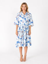Load image into Gallery viewer, Dolman Sleeve Pleated Waist Printed Dress
