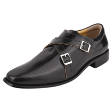Load image into Gallery viewer, DONNA Leather Oxford Style Double Buckle Monk Straps Shoes For Men
