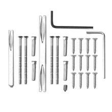 Load image into Gallery viewer, Door Handle Set Stainless Steel Lock Interior Home Door Handle Lock Durable Adjustable Latch Door Handle Lever With Modern Contemporary Slim Round Design For Home Bedroom Bathroom
