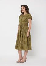 Load image into Gallery viewer, Dot Print Front Pocket with Belt Dress
