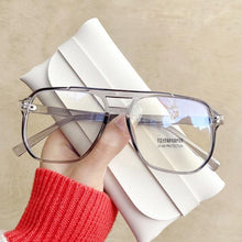 Load image into Gallery viewer, Double Beam Anti Blue Light Glasses Frame Women Men Anti Eyestrain Computer Reading TV Glasses Stylish Frame Anti Glasses Men And Women  Retro Big Frame Myopia Eyeglasses Oversized Mirror Frame
