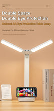 Load image into Gallery viewer, Double Lamp Cap Led Foldable Reading Lamp For Children's Mobile Phone Bracket Desk Study Light Free Shipping Bedroom Table Lamps Decorative Table Lamp Cute Study Lamps for Bedroom Décor
