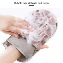Load image into Gallery viewer, Double Sided 1PC Portable Scrub Bath Sponge For Shower Scrubber Body Cleaning Brush Elegant Gloves Shower Massage Towel Ball Bath Accessories
