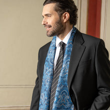 Load image into Gallery viewer, Ferrara - Silk Scarf - Blue
