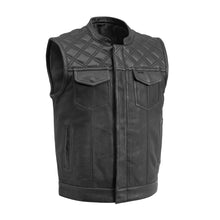 Load image into Gallery viewer, Downside Perforated Men's Motorcycle Leather Vest
