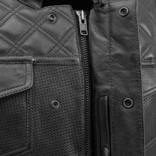 Load image into Gallery viewer, Downside Perforated Men's Motorcycle Leather Vest
