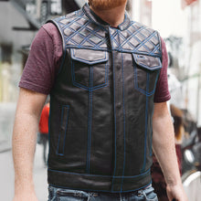 Load image into Gallery viewer, Downside Men's Motorcycle Leather Vest
