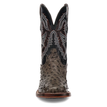 Load image into Gallery viewer, Dan Post Alamosa (Grey/Black)  - Men's Ostrich Skin Leather Cowboy Boots
