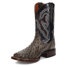 Load image into Gallery viewer, Dan Post Alamosa (Grey/Black)  - Men's Ostrich Skin Leather Cowboy Boots
