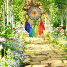 Load image into Gallery viewer, Dream Catcher Handmade Ornaments Wall Decor Handmade Jewelry Wind Chimes Rainbow Feather Dream Catchers For Gifts Wedding Home Decorations Photography As Prop
