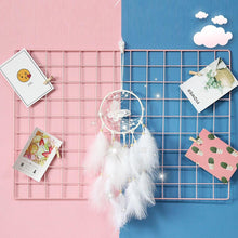 Load image into Gallery viewer, Dream Catcher Wall Decor with White Feathers Indian Style Dream-catcher Moon Handmade Wind Chimes Wall Ornament Girls Room Decoration Feather Dream Catcher For Kids Women Wedding Bohemian Wall Decor
