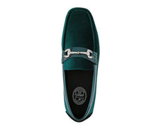 Load image into Gallery viewer, Amali Bling Green Men&#39;s Smoking Driving Moccasin/Dress Shoe
