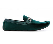 Load image into Gallery viewer, Amali Bling Green Men&#39;s Smoking Driving Moccasin/Dress Shoe
