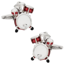 Load image into Gallery viewer, Drum Kit Cufflinks - Gift Idea for a Drummer
