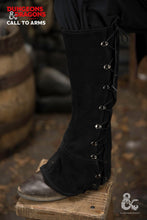 Load image into Gallery viewer, Dungeons &amp; Dragons Leather Gaiters Type 2 Black

