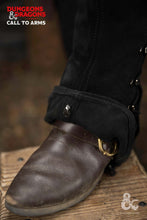 Load image into Gallery viewer, Dungeons &amp; Dragons Leather Gaiters Type 2 Black
