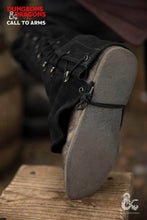 Load image into Gallery viewer, Dungeons &amp; Dragons Leather Gaiters Type 2 Black
