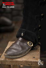 Load image into Gallery viewer, Dungeons &amp; Dragons Leather Gaiters Type 4 Black
