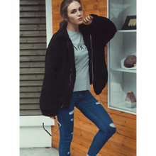 Load image into Gallery viewer, Durable Autumn Winter Faux Fur Coat For Women Casual Warm Soft Zipper Fur Jacket Plush Overcoat Pocket Plus Size Teddy Coat For Female
