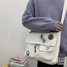 Load image into Gallery viewer, Durable Canvas Diagonal Cross Bag Youth Fashion And Casual Version Ladies Large Capacity Shoulder Bag For Women And Girls
