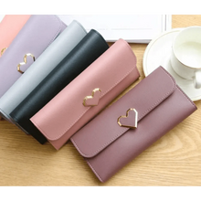 Load image into Gallery viewer, Durable Purses Luxury Love Heart Wallets For Ladies And Girls Smart Money Pocket, Card Holder Female Wallets And Phone Clutch Bag
