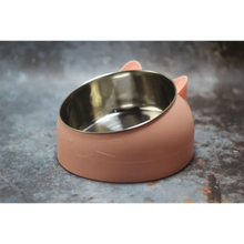 Load image into Gallery viewer, Durable Stainless Steel Cat Small Pet Bowl Easy Clean Cute Cat Feeding Bowls Drinking Water Feeder Tilt Dish For Pets
