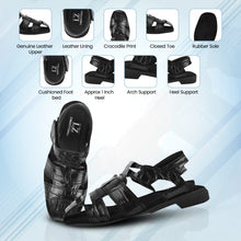 Load image into Gallery viewer, DYTAN Kids Genuine Leather Fisherman Crocodile Print Design Sandals
