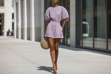 Load image into Gallery viewer, Women's Puff-Sleeve Top &amp; Cropped Shorts Set – Casual Chic
