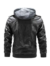 Load image into Gallery viewer, Men's Full Size Zip Up Drawstring Hooded Jacket Plus Size
