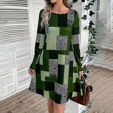Load image into Gallery viewer, Women's Round Neck Long Sleeve Dress
