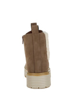 Load image into Gallery viewer, Mothman Faux Fur Detail Chunky Ankle Boots
