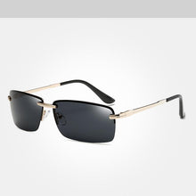 Load image into Gallery viewer, Luxury Classic Retro Rimless Sunglasses Men Polarized Gold Men's Shades Sun Glasses Luxury brands Night Driving Glasses Oculos de sol
