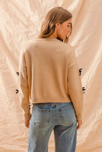 Load image into Gallery viewer, SO ME Ribbon Bow Applique Sweater
