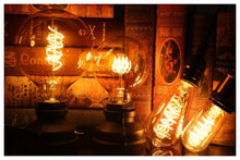 Load image into Gallery viewer, E14 E27 Retro LED Spiral Filament Light Bulb 4W 220V C35 G45 A60 T45 ST64 T185 T225 G80 G95 G125 Vintage Edison Lamp Vintage Filament Light Bulbs Globe Round
