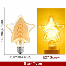 Load image into Gallery viewer, E14 E27 Retro LED Spiral Filament Light Bulb 4W 220V C35 G45 A60 T45 ST64 T185 T225 G80 G95 G125 Vintage Edison Lamp Vintage Filament Light Bulbs Globe Round
