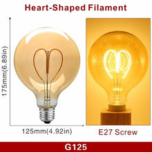 Load image into Gallery viewer, E14 E27 Retro LED Spiral Filament Light Bulb 4W 220V C35 G45 A60 T45 ST64 T185 T225 G80 G95 G125 Vintage Edison Lamp Vintage Filament Light Bulbs Globe Round
