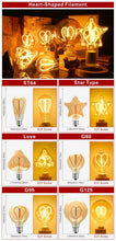 Load image into Gallery viewer, E14 E27 Retro LED Spiral Filament Light Bulb 4W 220V C35 G45 A60 T45 ST64 T185 T225 G80 G95 G125 Vintage Edison Lamp Vintage Filament Light Bulbs Globe Round

