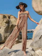 Load image into Gallery viewer, Tied Printed Tube : Wide Leg Jumpsuit
